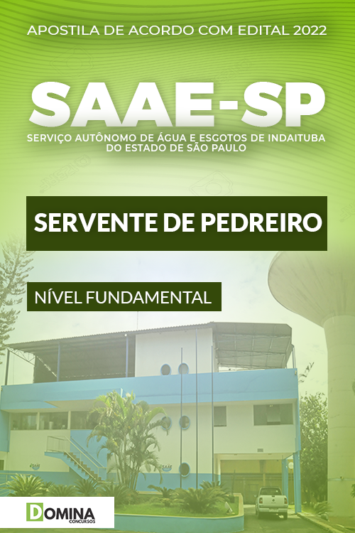Apostila SAAE Indaiatuba SP 2022 Servente Pedreiro