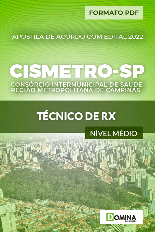 Apostila Digital Concurso CISMETRO SP 2022 Técnico RX