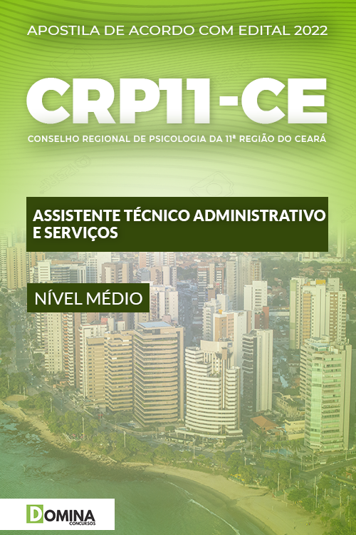 Apostila CRP 11 CE 2022 Assistente Administrativo Serviços
