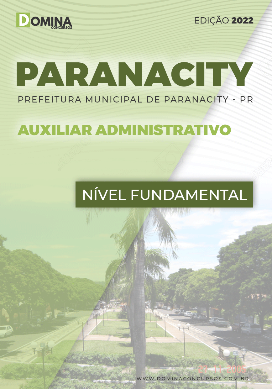 Apostila Pref Paranacity PR 2022 Auxiliar Serviços Gerais