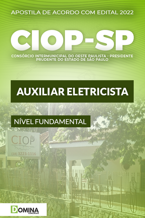 Apostila Digital Seletivo CIOP SP 2022 Auxiliar Eletricista