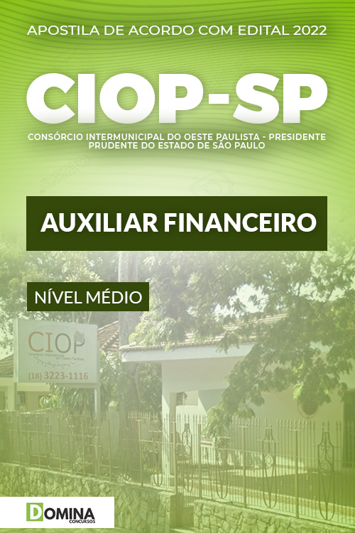 Apostila Digital Seletivo CIOP SP 2022 Auxiliar Financeiro
