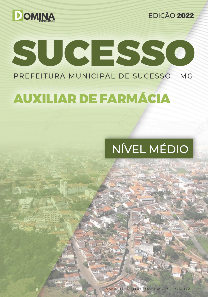 Apostila Pref Bom Sucesso MG 2022 Auxiliar Farmácia