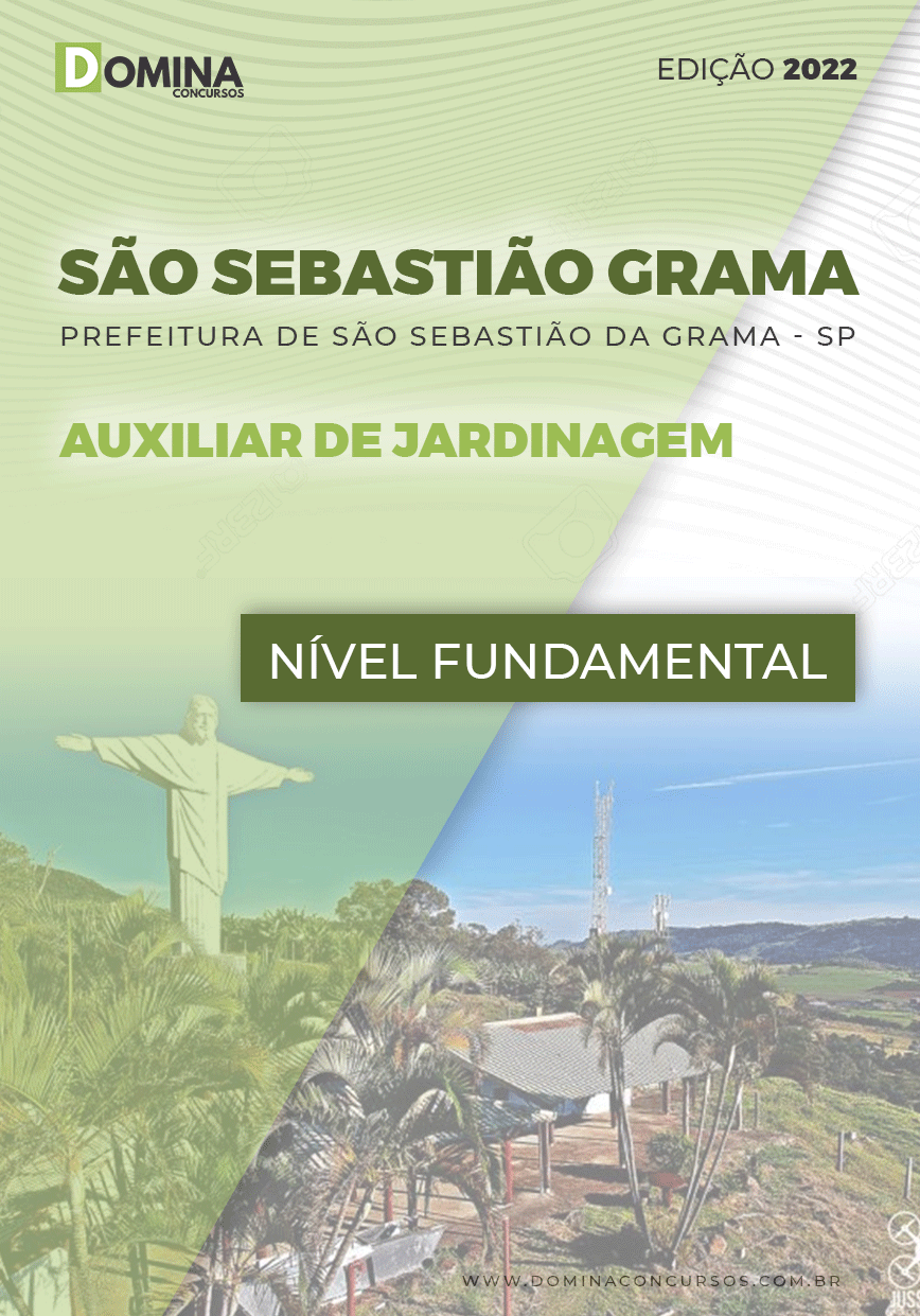 Apostila Pref São Sebastião Grama SP 2022 Aux. Jardinagem
