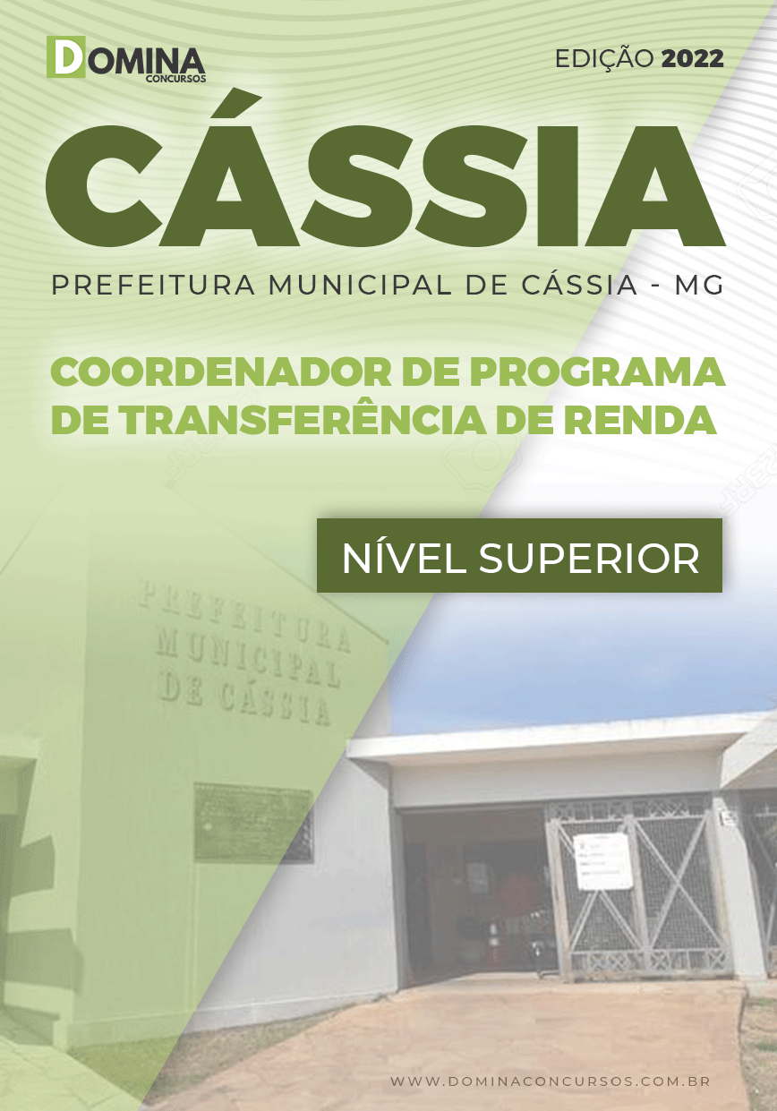 Apostila Pref Cássia MG 2022 Coord. Progr. Trans. Renda
