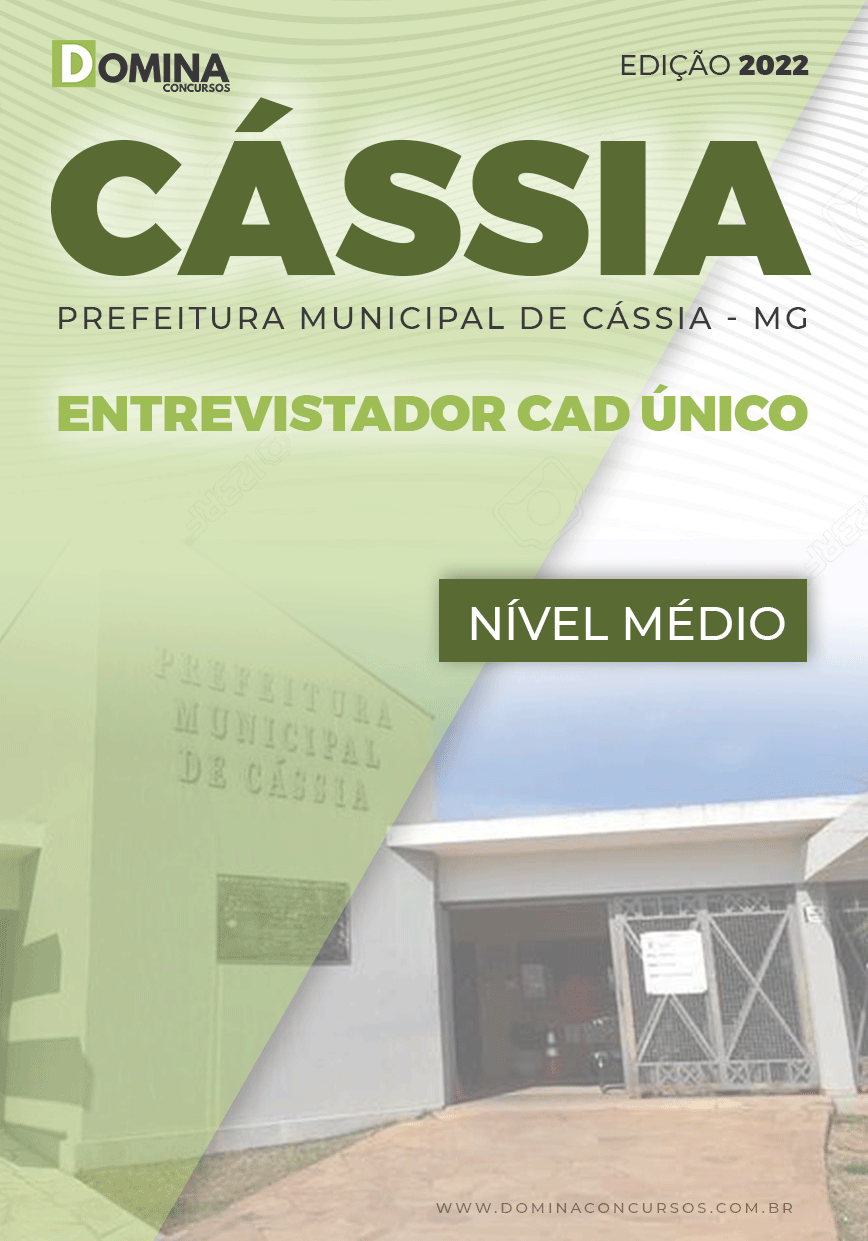Apostila Pref Cássia MG 2022 Entrevistador Cad Único