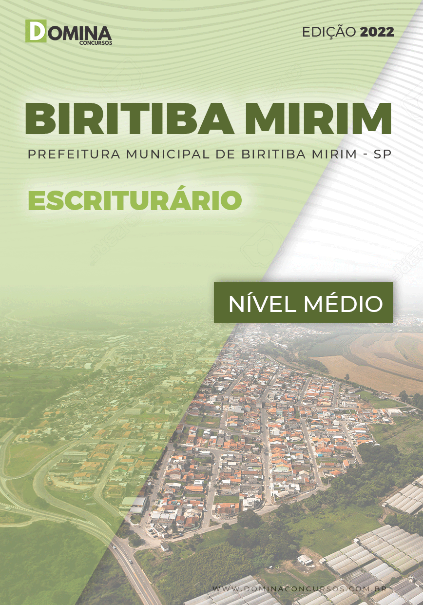 Apostila Digital Pref Biritiba Mirim SP 2022 Escriturário