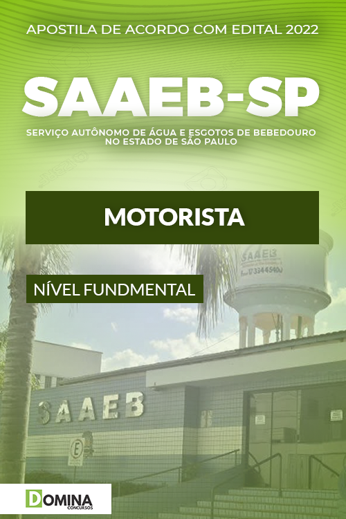 Apostila Concurso SAEEB Bebedouro SP 2022 Motorista
