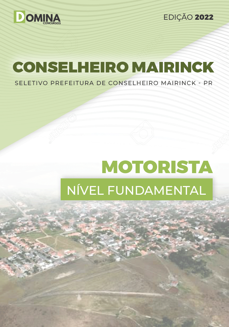 Apostila Pref Conselheiro Mairinck PR 2022 Motorista