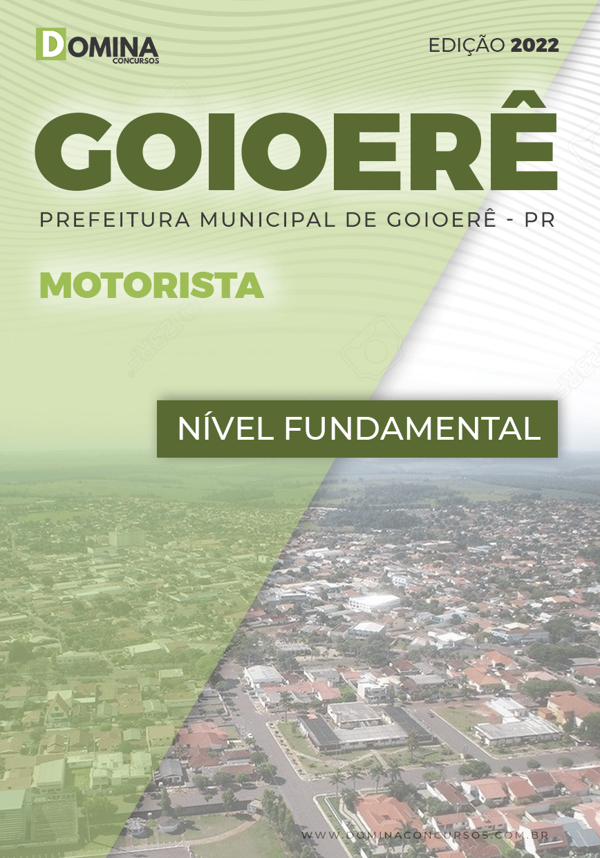 Apostila Digital Concurso Pref Goioerê PR 2022 Motorista