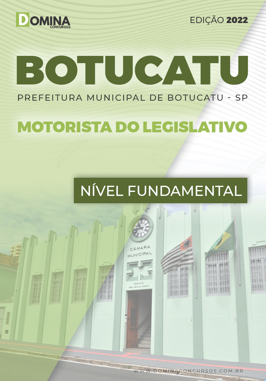 Apostila Câmara Botucatu SP 2022 Motorista Legislativo