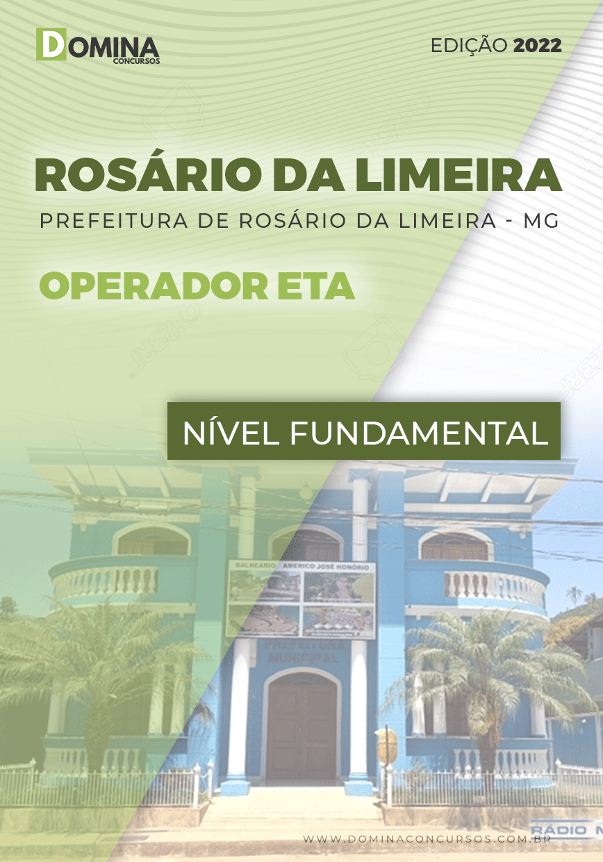 Apostila Pref Rosário Limeira MG 2022 Operador ETA