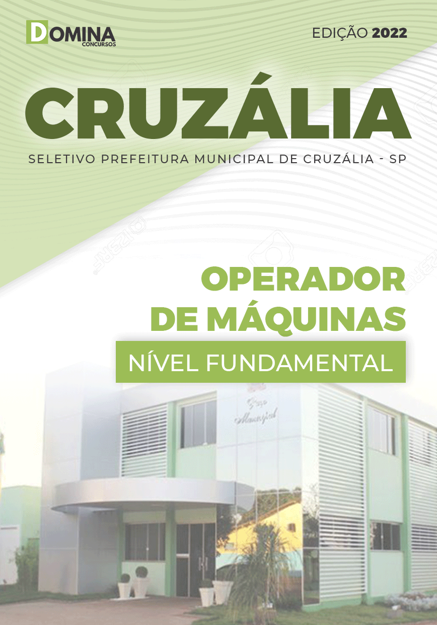 Apostila Digital Pref Cruzália SP 2022 Operador Máquinas