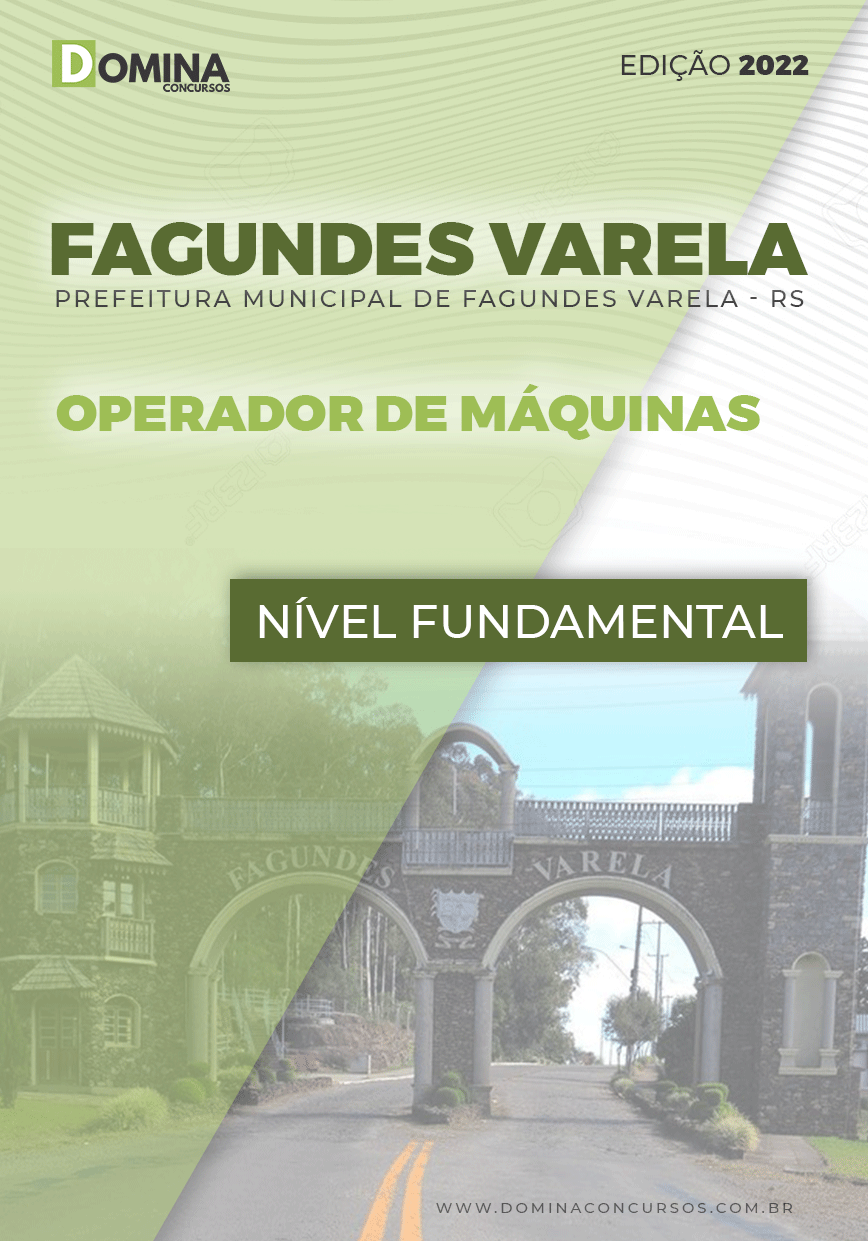 Apostila Pref Fagundes Varela RS 2022 Operador Máquinas