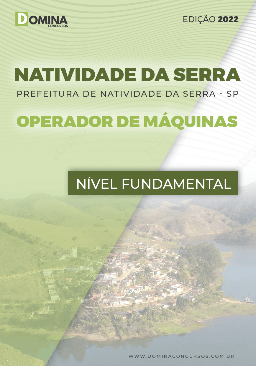 Apostila Pref Natividade Serra SP 2022 Operador Máquinas