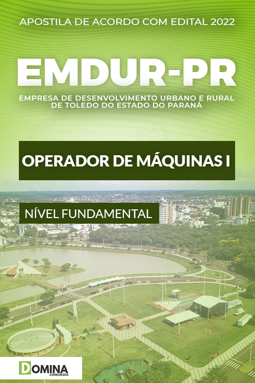 Apostila Concurso EMDUR Toledo PR 2022 Operador de Máquinas I