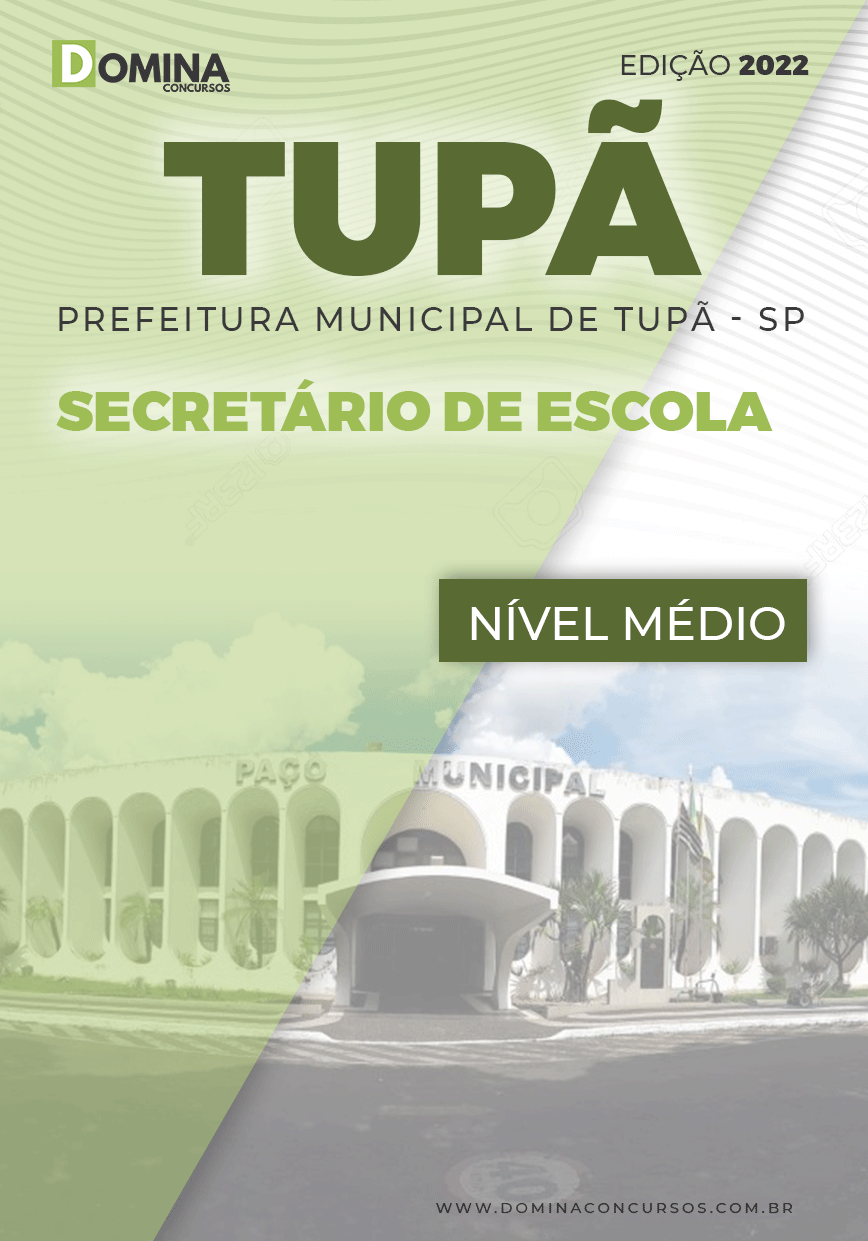 Apostila Digital Pref Tupã SP 2022 Secretário Escola