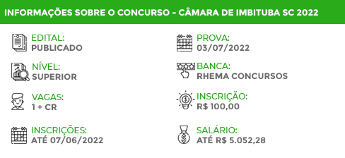 Apostila Câmara Imbituba SC 2022 Controlador Interno