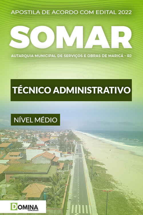 Apostila Digital SOMAR RJ 2022 Técnico Administrativo