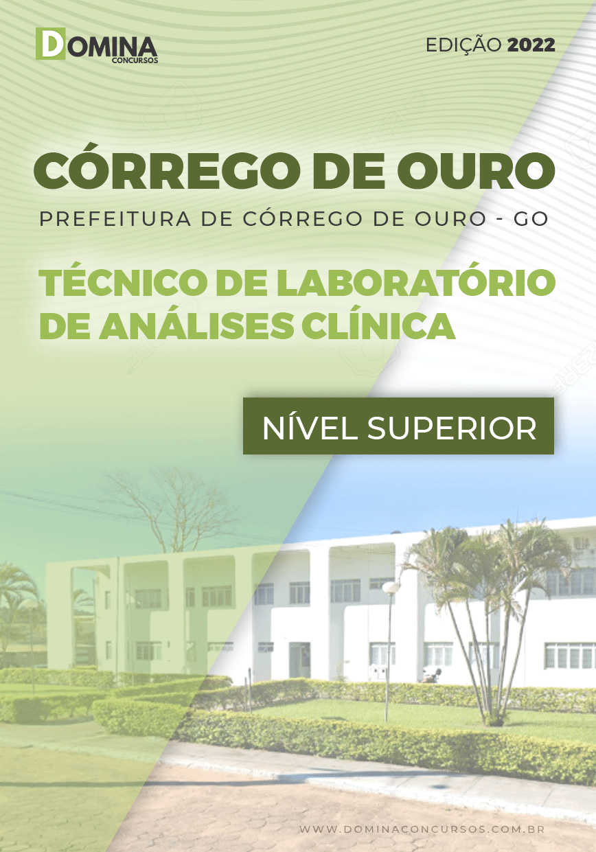 Apostila Pref Córrego Ouro GO 2022 Técnico Análises Clínica