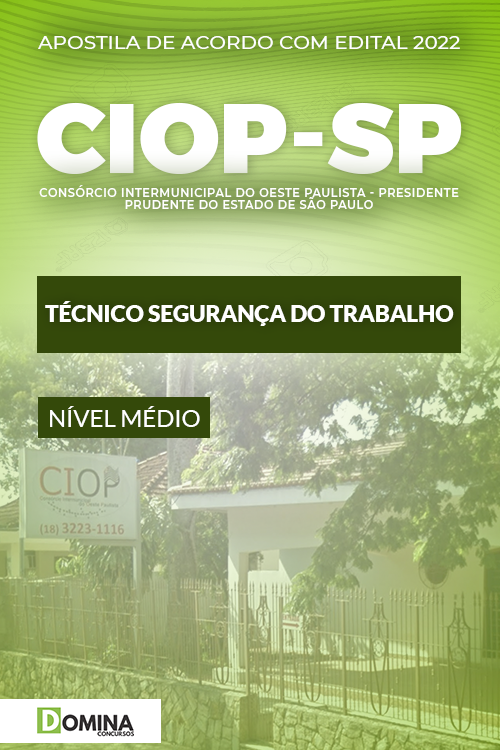Apostila Digital CIOP SP 2022 Técnico em Segurança do Trabalho