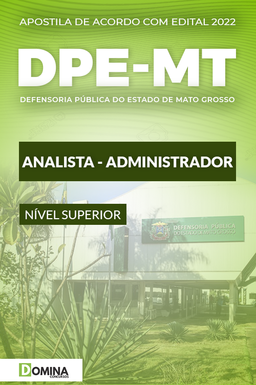 Apostila Concurso DPE MT 2022 Analista Administrador