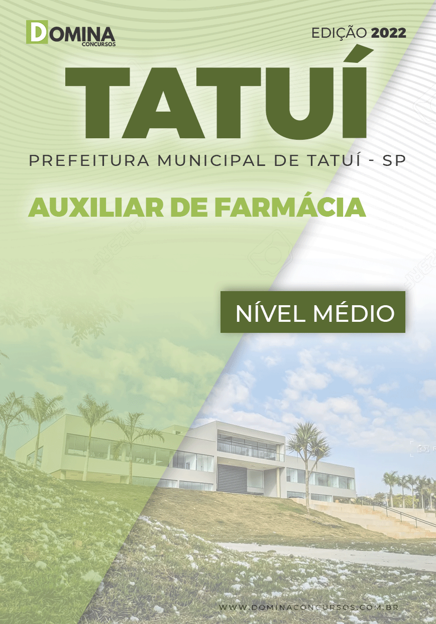 Apostila Digital Pref Tatuí SP 2022 Auxiliar Farmácia