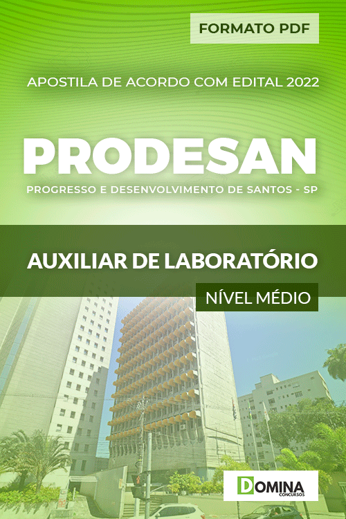 Apostila Digital PRODESAN SP 2022 Auxiliar Laboratório