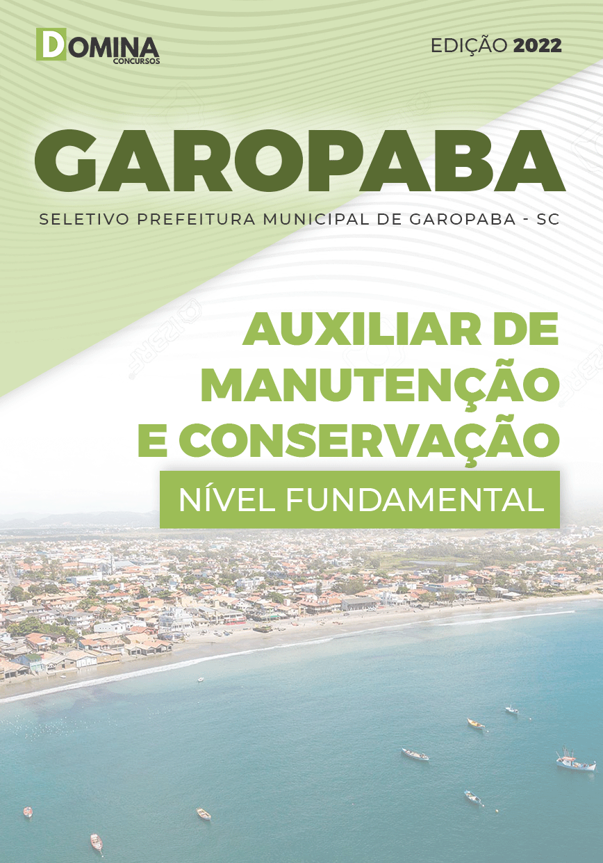 Apostila Pref Garopaba SC 2022 Auxiliar Manut. Conservação