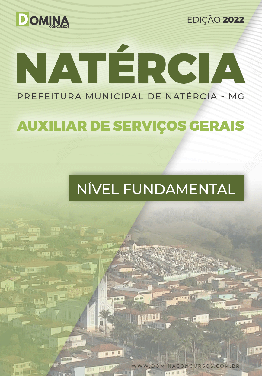 Apostila Pref Natércia MG 2022 Auxiliar Serviço Geral