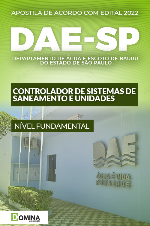 Apostila DAE Bauru SP 2022 Cont. Sistema Saneamento Unidades