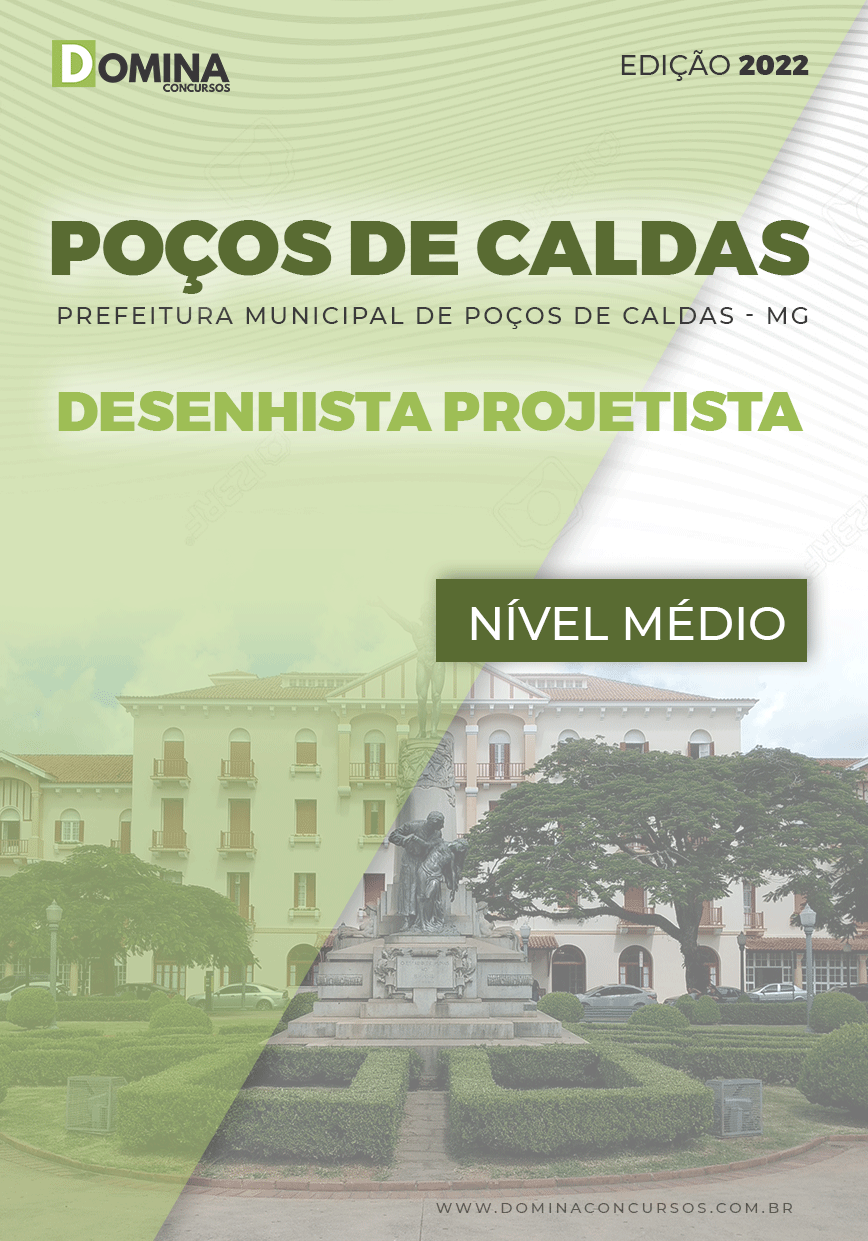 Apostila Pref Poços Caldas MG 2022 Desenhista Projetista