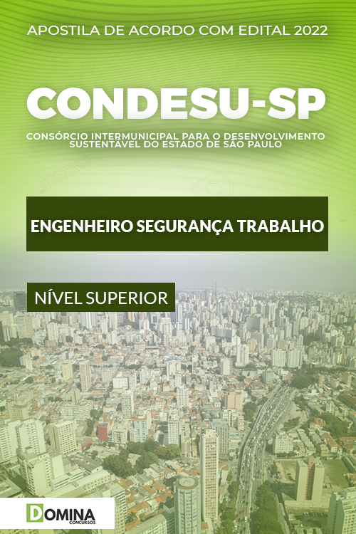 Apostila CONDESU SP 2022 Engenheiro Segurança Trabalho