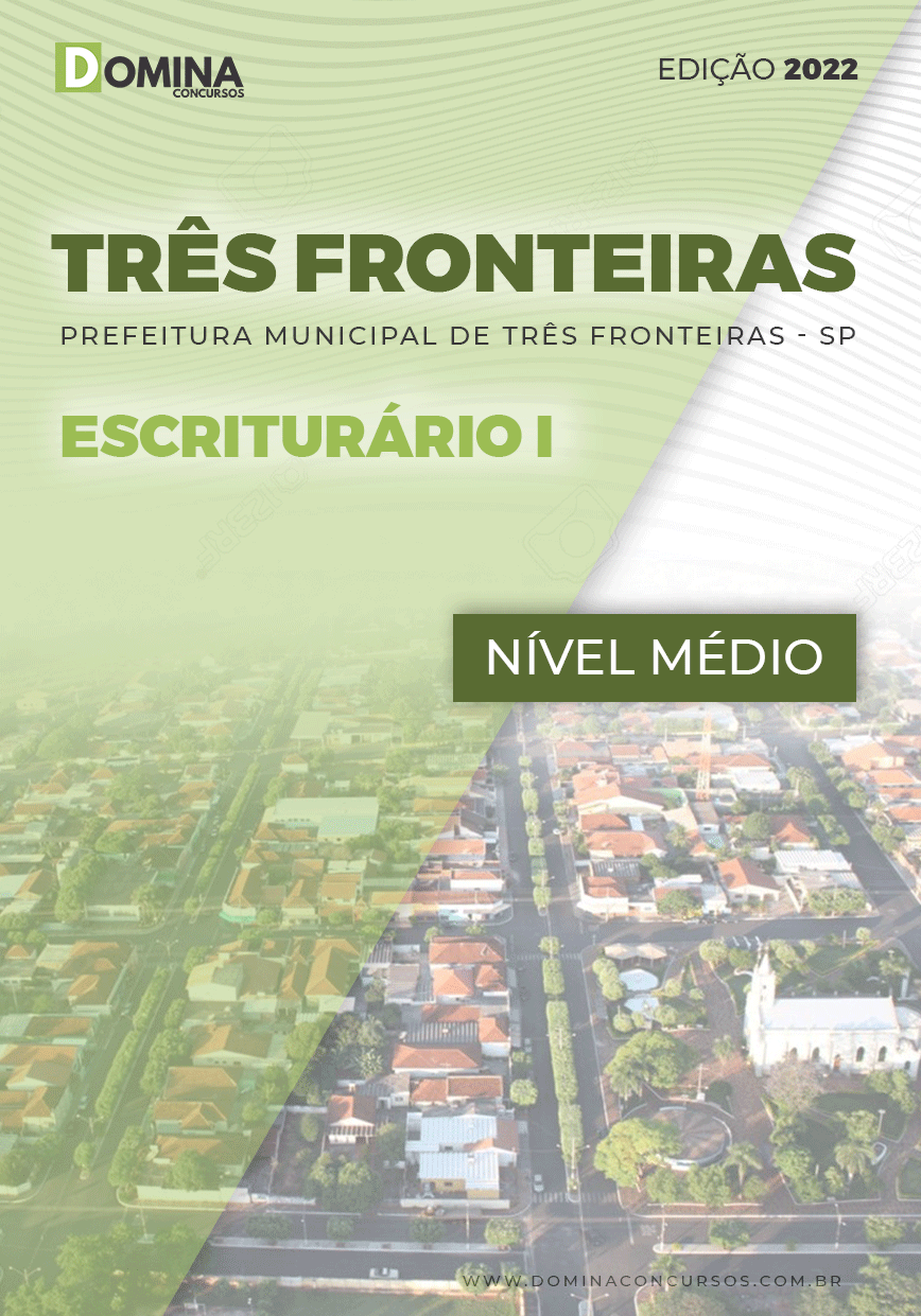 Apostila Digital Pref Três Fronteiras SP 2022 Escriturário I