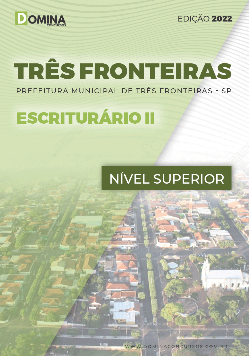 Apostila Digital Pref Três Fronteiras SP 2022 Escriturário II