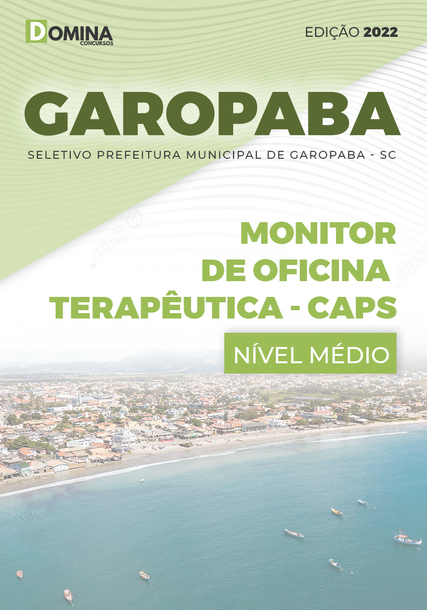 Apostila Pref Garopaba SC 2022 Monitor Oficina Terapêutica