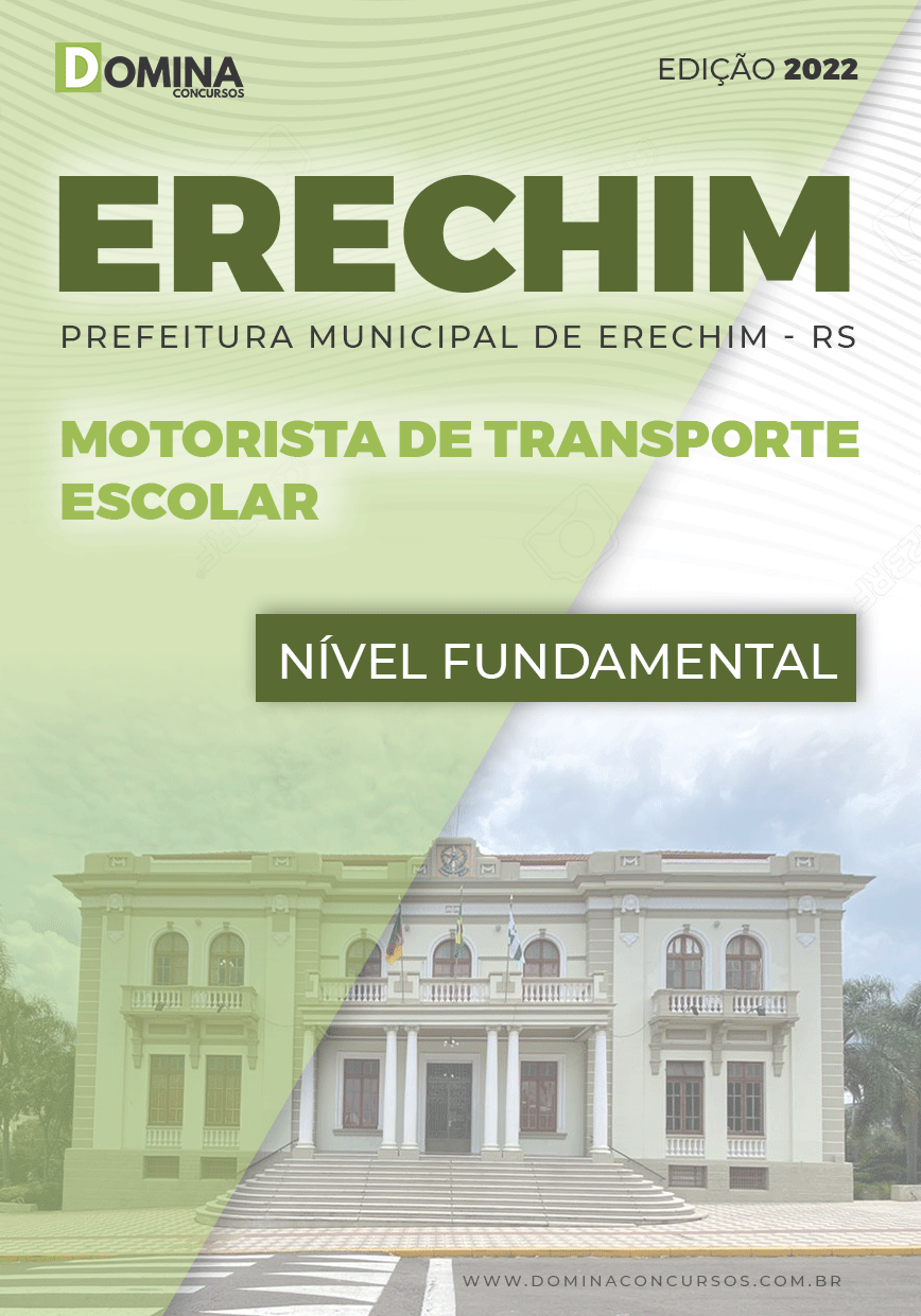 Apostila Pref Erechim RS 2022 Motorista Transporte Escolar