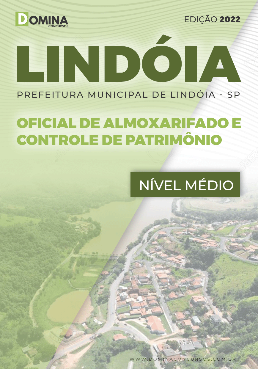 Apostila Pref Lindóia SP 2022 Oficial Almoxerifado Cont. Patrimônio