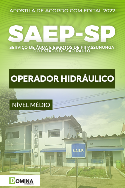 Apostila SAEP Pirassununga SP 2022 Operador Hidráulico