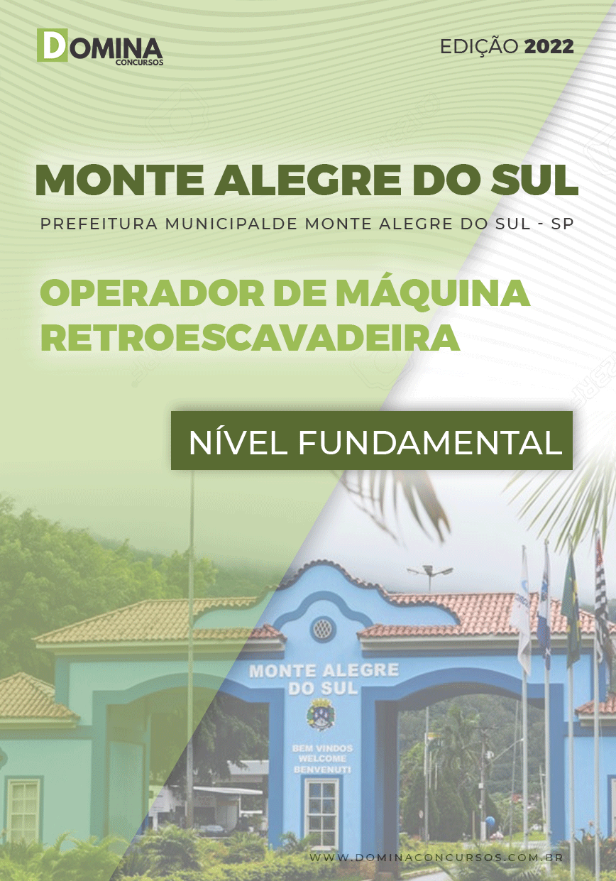 Apostila Pref Monte Alegre Sul SP 2022 Oper. Máq. Retroescavadeira