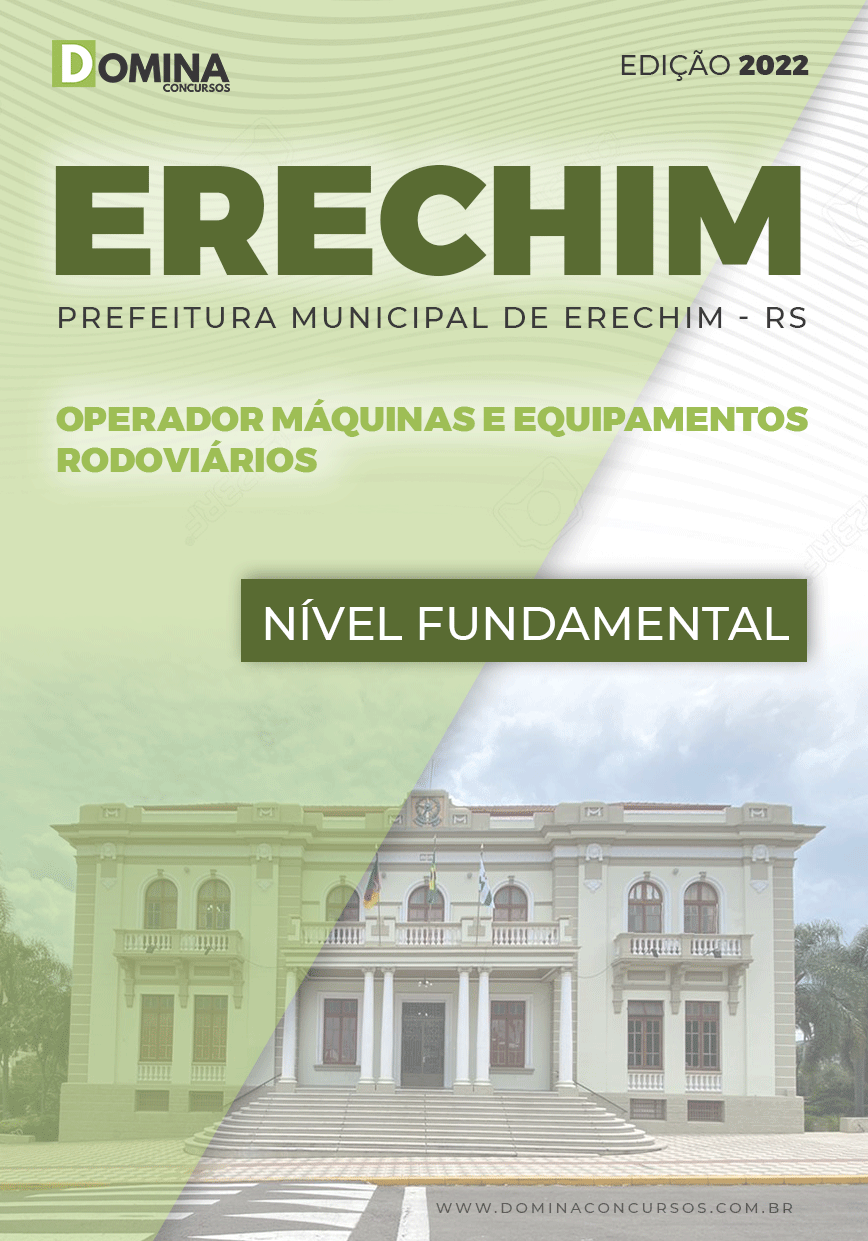 Apostila Pref Erechim RS 2022 Operador Máq. Equip. Rodoviários