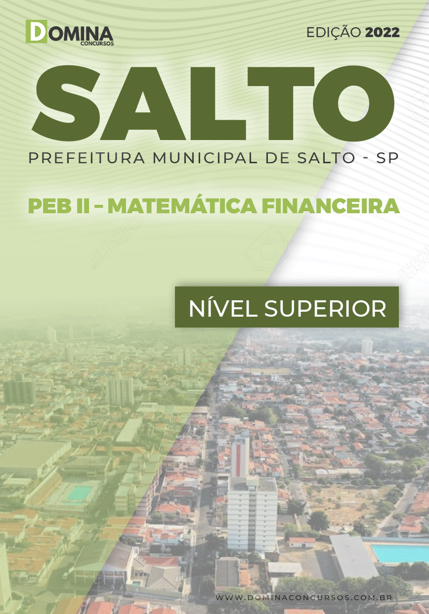 Apostila Pref Salto SP 2022 PEB II Matemática Financeira