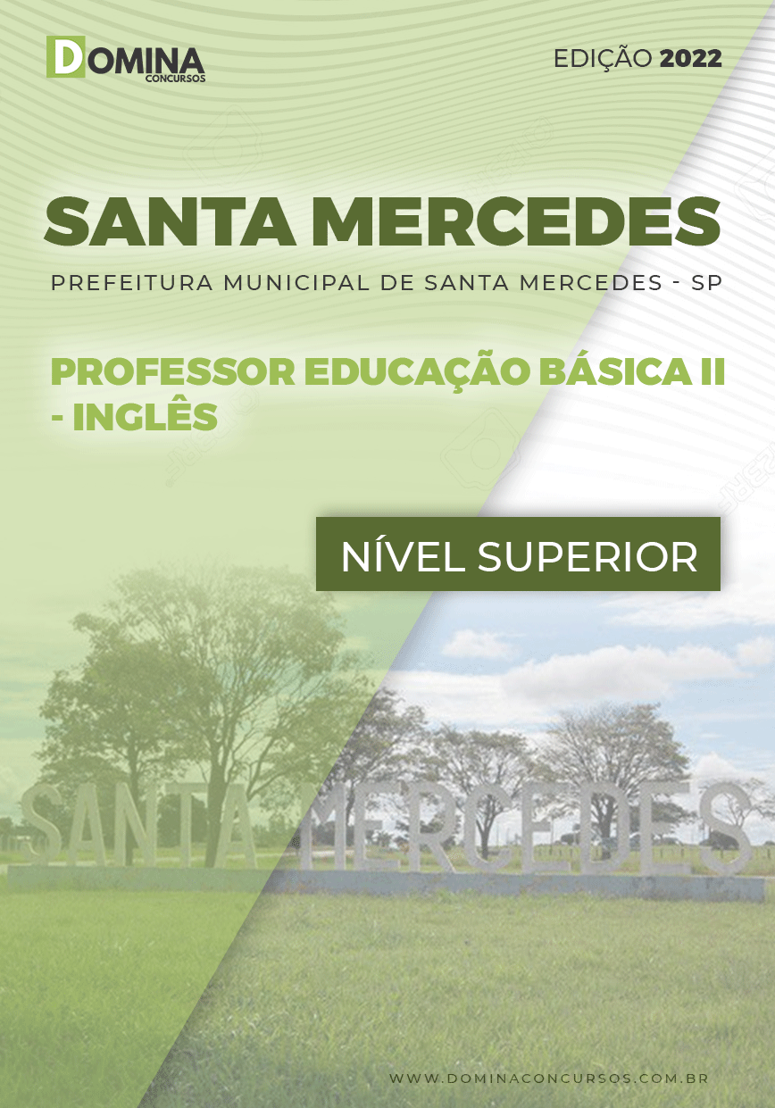 Apostila Pref Santa Mercedes SP 2022 Prof. Educ. Básico II Inglês