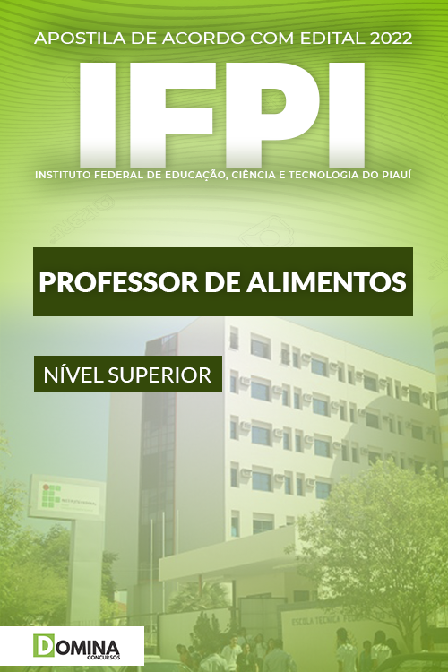 Apostila Digital Concurso IFPI 2022 Professor Alimentos