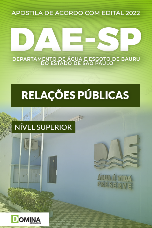 Apostila Digital DAE Bauru SP 2022 Relações Públicas