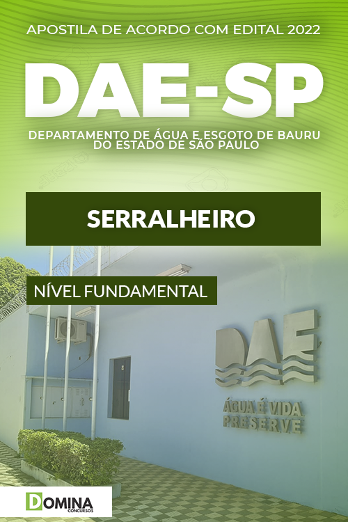 Apostila Concurso DAE Bauru SP 2022 Serralheiro