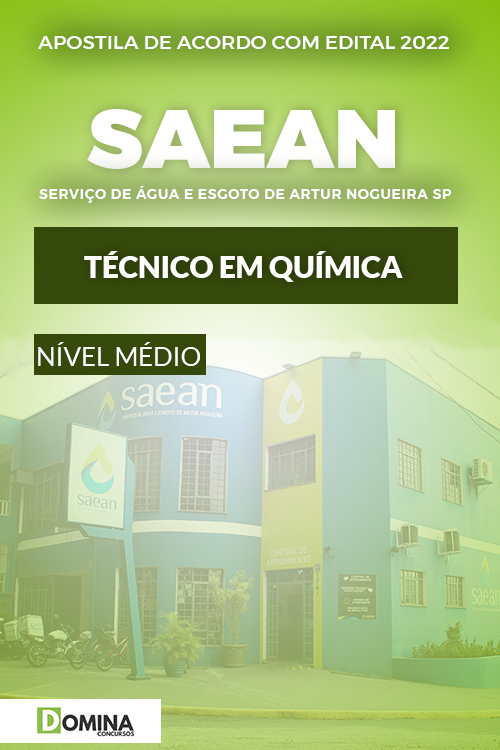 Apostila SAEAN Artur Nogueira SP 2022 Técnico Química