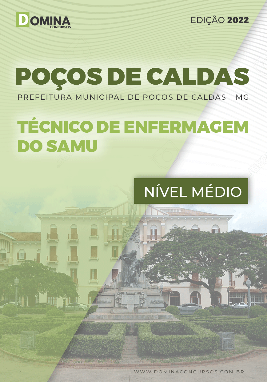 Apostila Pref Poços Caldas MG 2022 Técnico Enfermagem SAMU