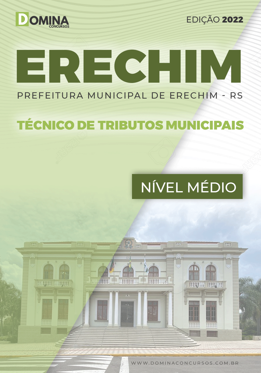 Apostila Pref Erechim RS 2022 Técnico Tributos Municipais