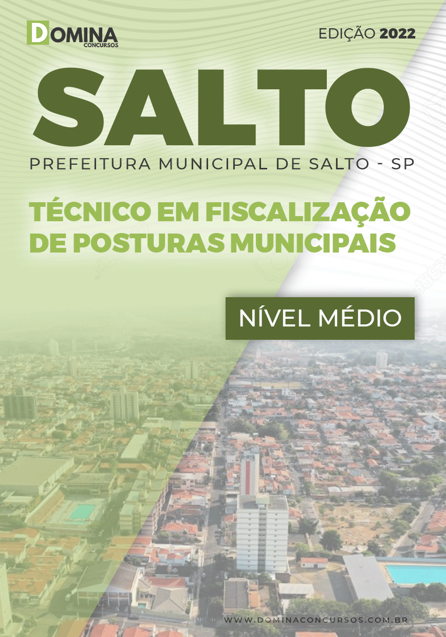 Apostila Pref Salto SP 2022 Técnico Fiscalização Posturas Municipais